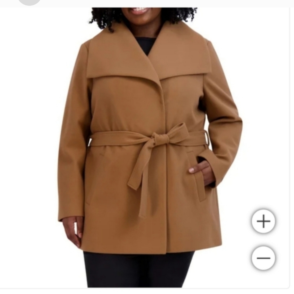 Tahari Ladies' Faux Wool Wrap Coat, nwt